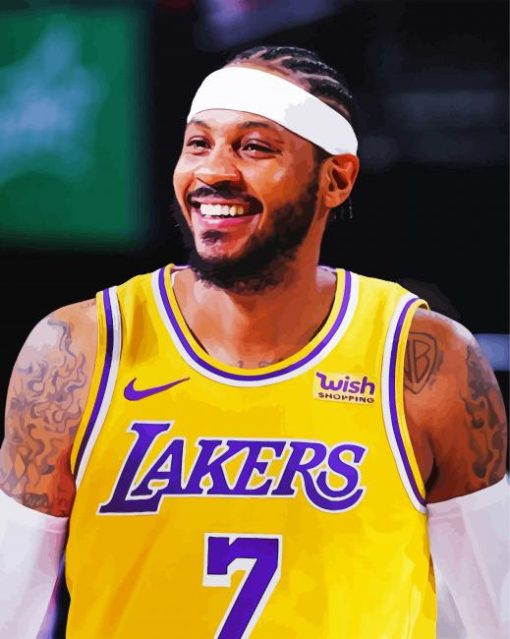 Carmelo Anthony Lakers paint by numbers