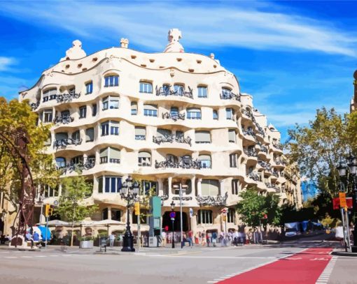 Casa Mila Building paint by numbers