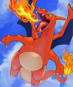 Charizard Fire Dragon paint by numbers
