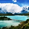 Chile Snowy Mountains Landscapes paint by numbers