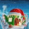 Christmas Green Kettle House paint by numbers