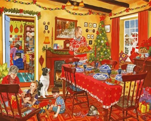 Christmas Lunch paint by numbers