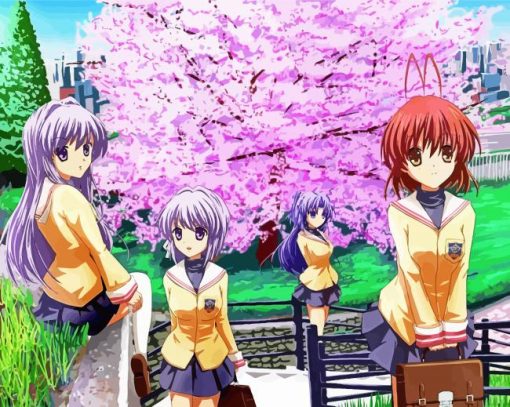 Clannad Anime Characters paint bynumbers
