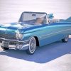 Classic Blue Cadillac paint by numbers