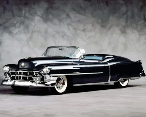 Black Classic Cadillac paint by numbers