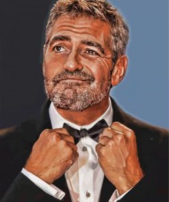 George Clooney paint by numbers