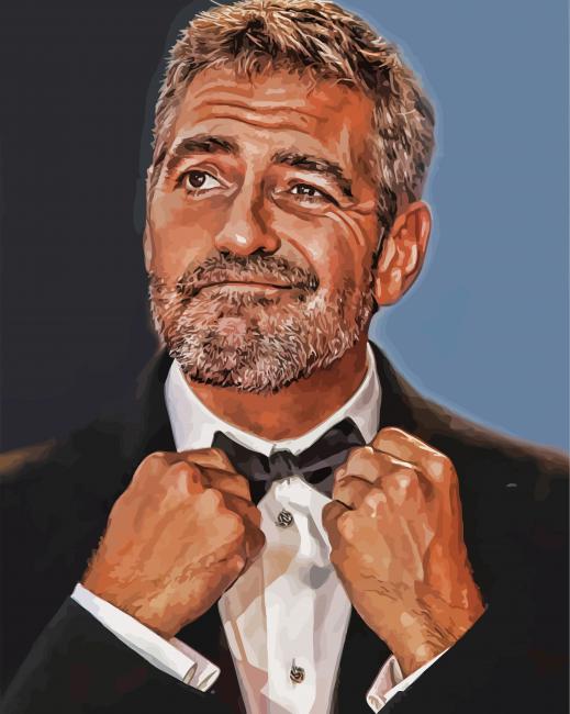 George Clooney paint by numbers