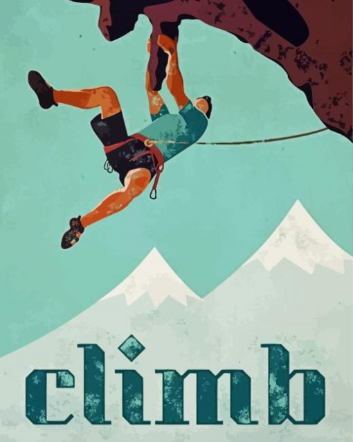 Climber Poster paint by numbers