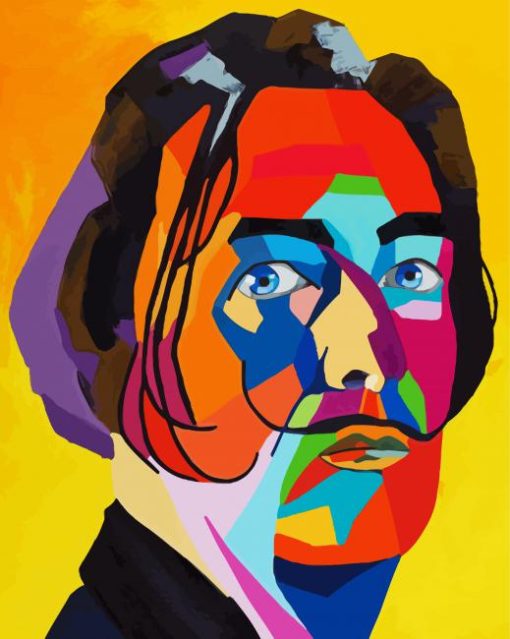 Colorful Salvador Dali paint by numbers
