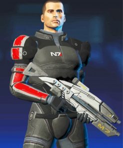 Commander Shepard Character paint by numbers