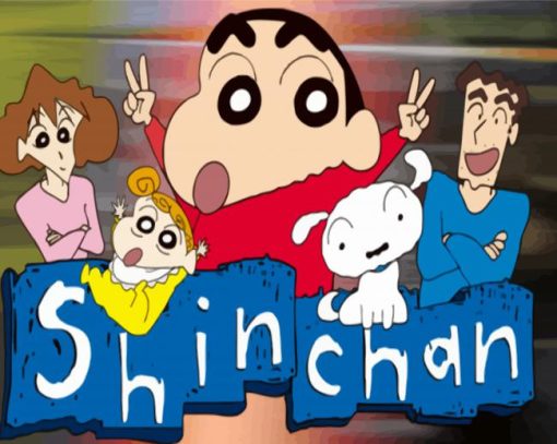 Crayon Shin Chan Poster paint by numbers