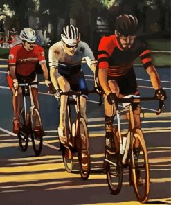 Cyclists Racing paint by numbers