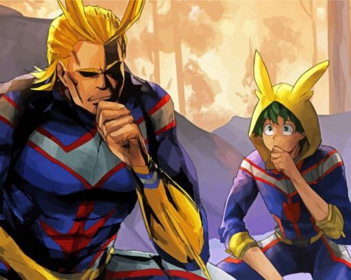 All Might And Deku paint by numbers
