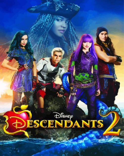 Descendants Poster paint by numbers