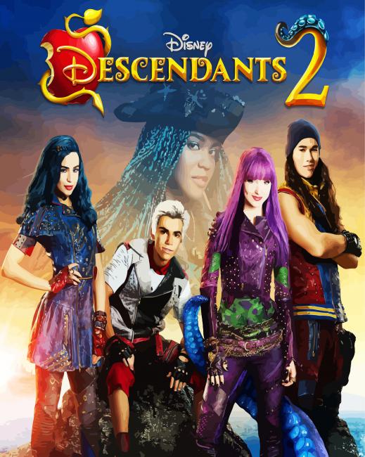 Descendants Characters paint by numbers