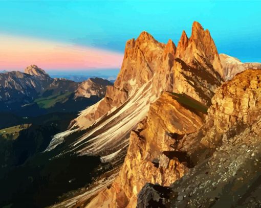 The Dolomites Alps paint by numbers