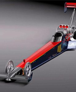 Dragster Racing Car paint by numbers