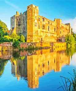 Newark Castle Reflection paint by numbers