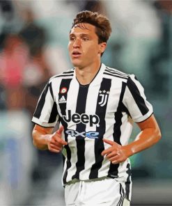 Federico Chiesa Soccer Player paint byb numbers