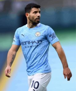 Aesthetic Player Sergio Agüero paint by numbers