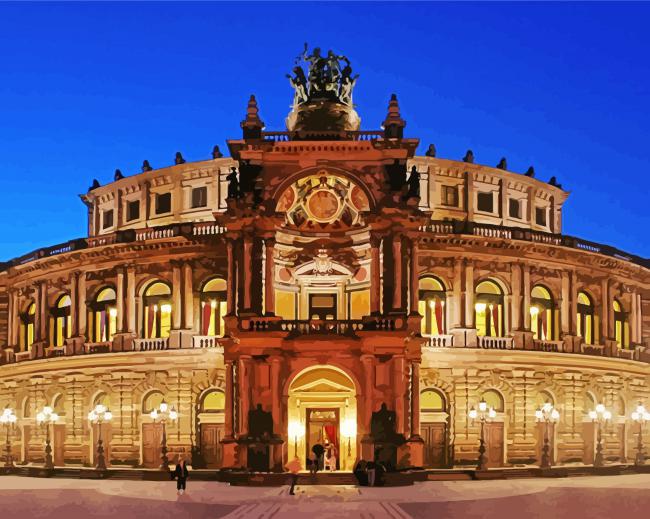 Semperoper Dresden paint by numbers
