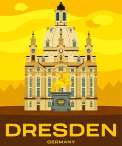Germany Dresden Poster paint by numbers