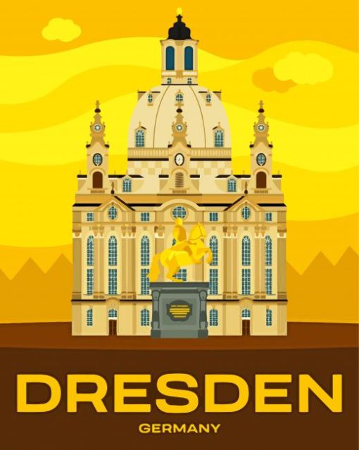 Germany Dresden Poster paint by numbers