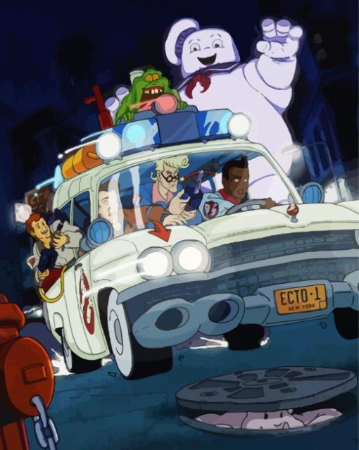 Ghostbusters And Scooby Doo paint by numbers