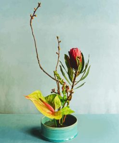Ikebana Protea paint by numbers