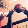 Volleyball Illustration paint by numbers