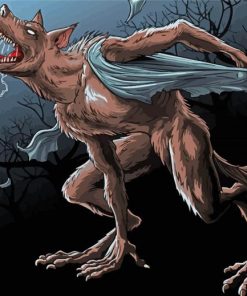 Werewolf Illustration paint by numbers