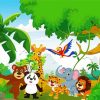 Jungle Safari Animals paint by numbers