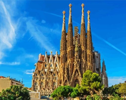 La Sagrada Família paint by numbers