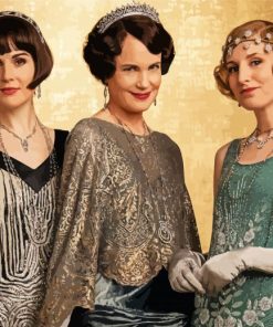 Lady Mary With Anna And Cora Crawley paint by numbers