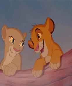 Simba And Nala Characters paint by numbers