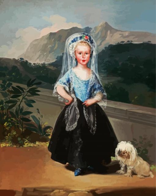 Little Girl With Havanese paint by numbers