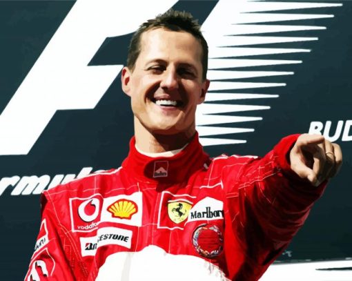 Michael Schumacher Racing Driver paint by numbers