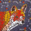 Mosaic Fox Animal paint by numbers