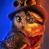 Mister Steampunk Owl paint by numbers
