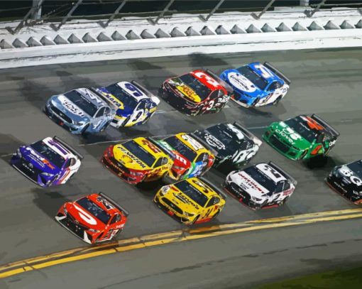 Nascar Racing Cars paint by numbers