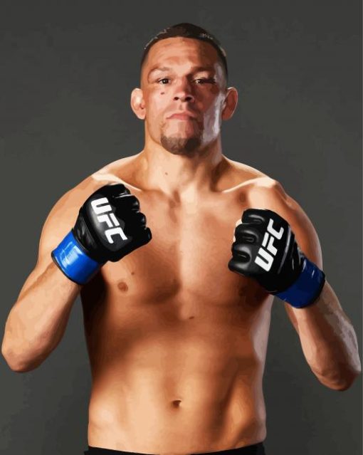 Nate Diaz UFC paint by numbers