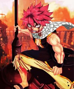 Natsu Dragneel Character paint by numbers