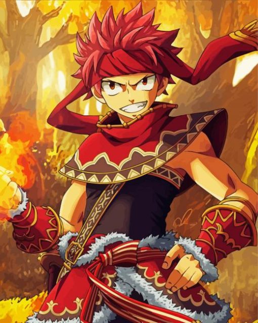 Natsu Dragneel Anime paint by numbers