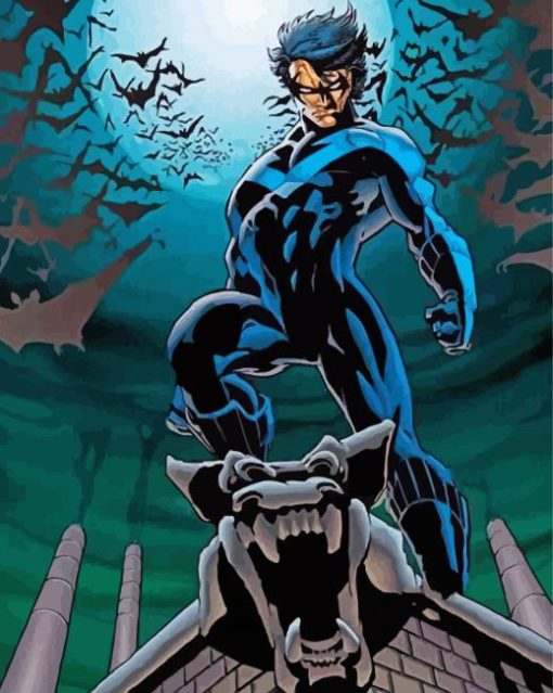 Nightwing Character paint by numbers