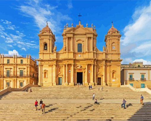 Noto Cathedral paint by numbers