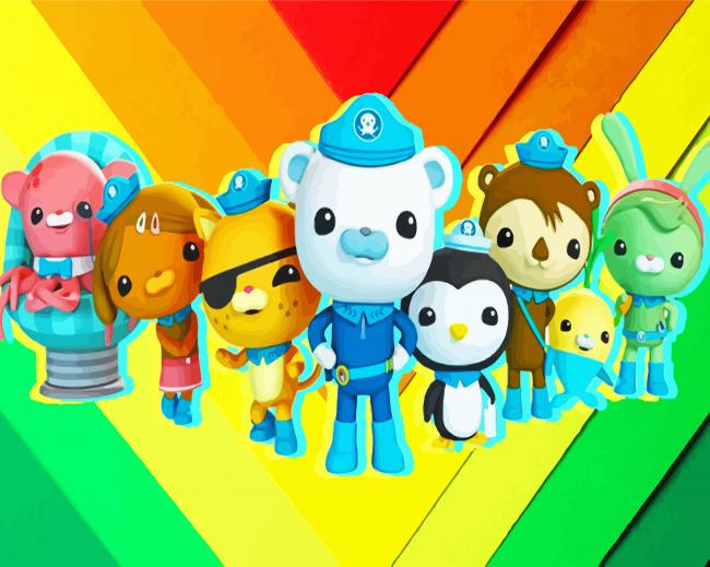 The Octonauts Characters - Paint By Numbers - Canvas Paint by numbers