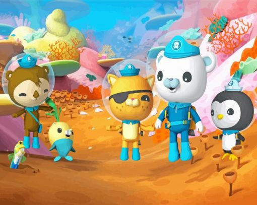 The Octonauts Animation - Paint By Numbers - Canvas Paint by numbers