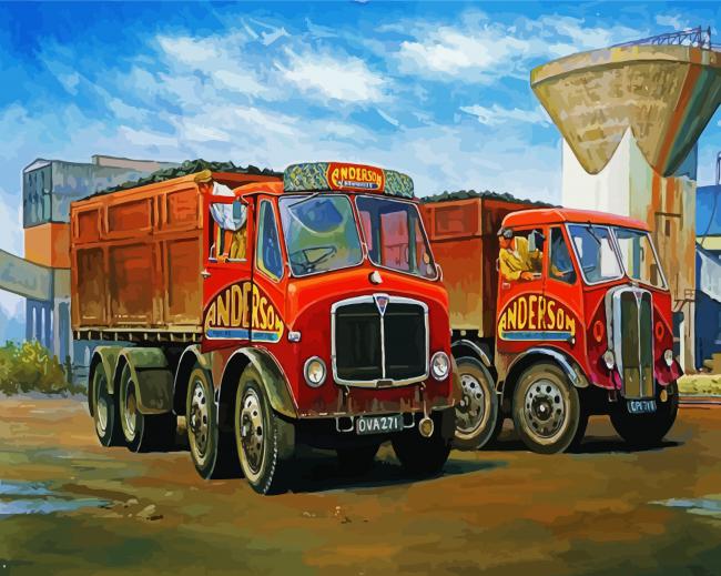 Aesthetics Old Lorries paint by numbers