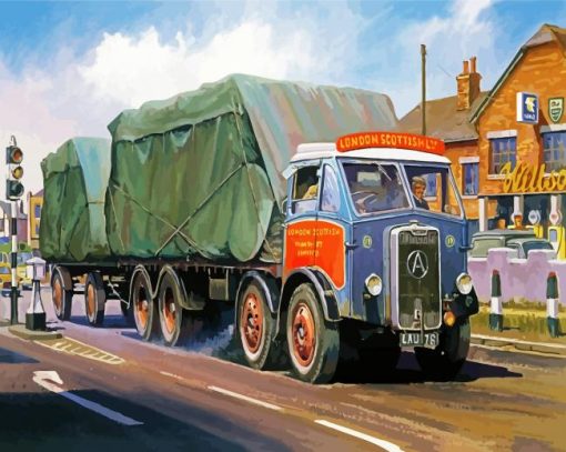 Vintage Old Lorry paint by numbers