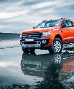 Orange Ford Ranger Car paint by numbers